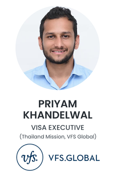 Priyam Khandelwal, Visa Executive at Thailand Mission, VFS Global