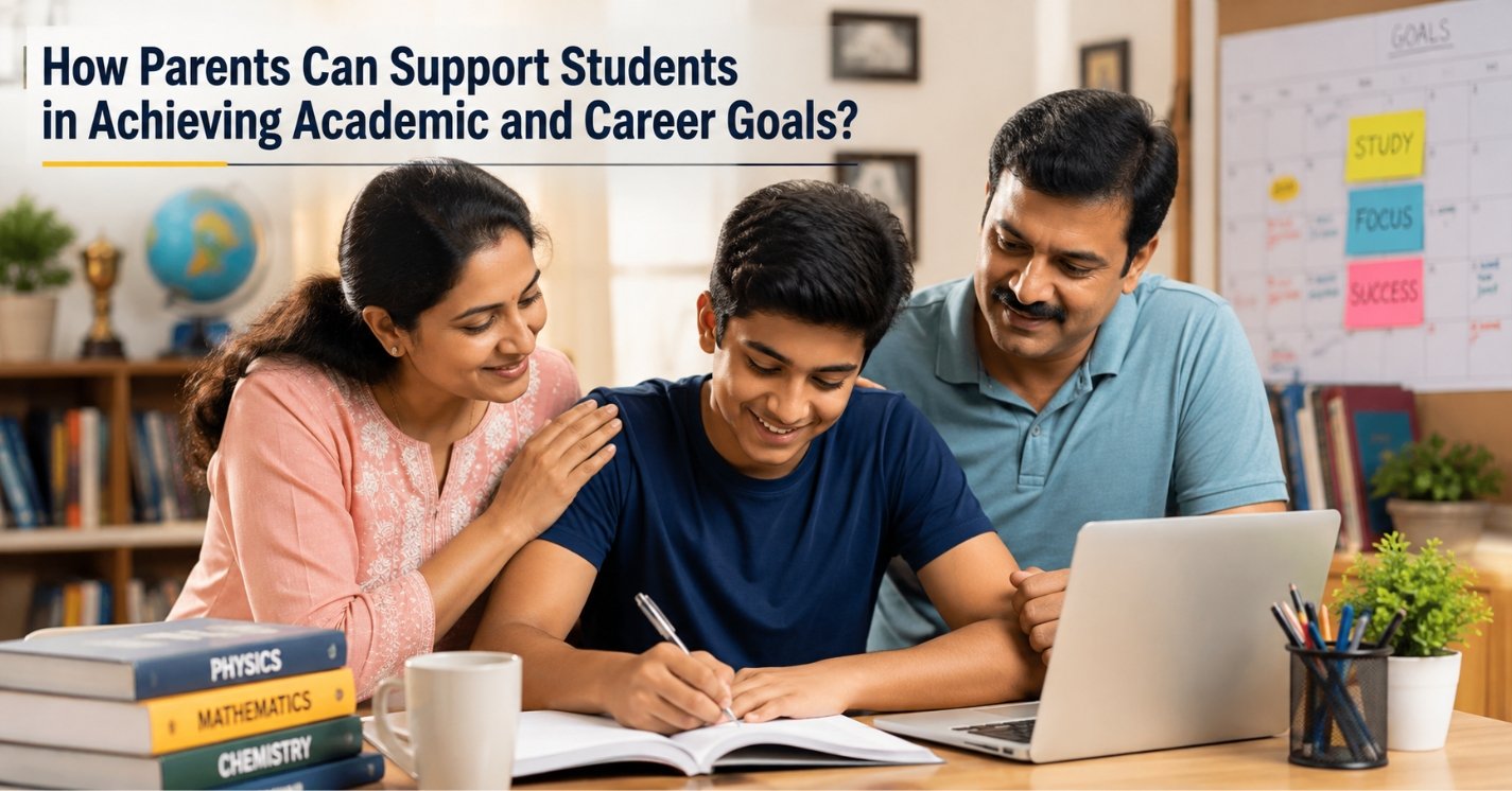 Parents supporting students in achieving academic and career goals